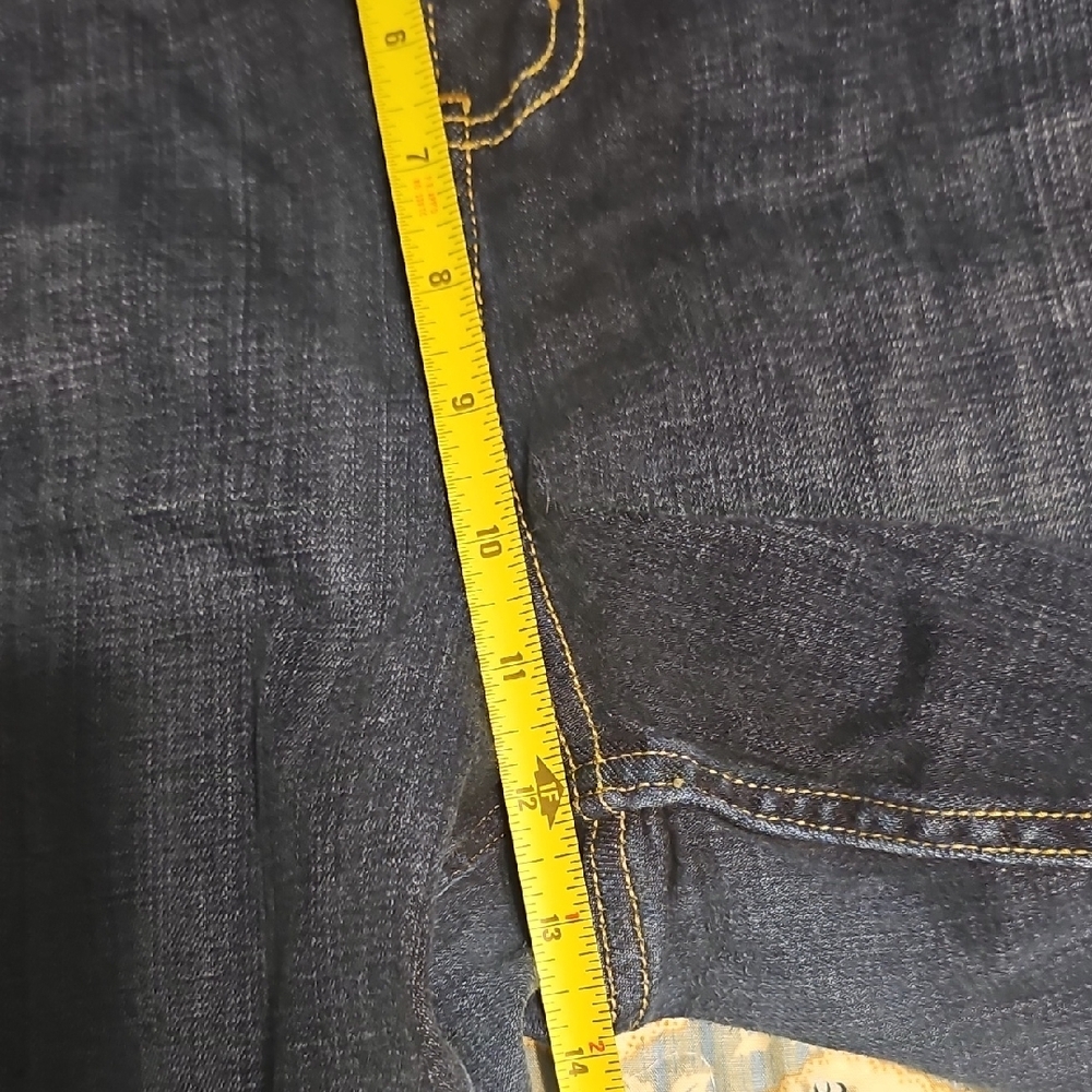 Lane Bryant Dark Blue Cuffed Denim Shorts - Picture 5 of 7